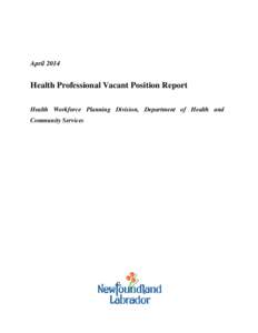 Microsoft Word - FINAL Vacancy Report April 2014.docx