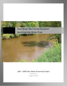 Thief River Watershed Sediment Investigation Work Plan