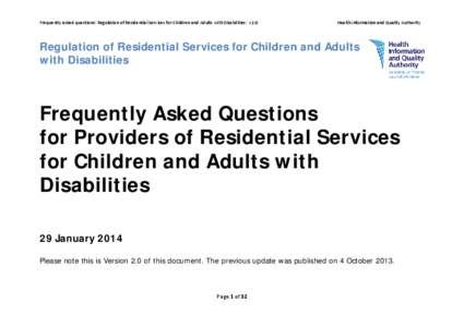 FAQ Sheet for Providers June 2013