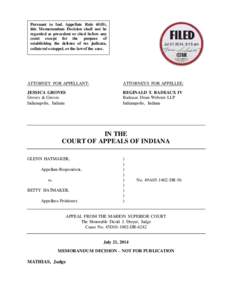 Pursuant to Ind. Appellate Rule 65(D), this Memorandum Decision shall not be regarded as precedent or cited before any court except for the purpose of establishing the defense of res judicata, collateral estoppel, or the