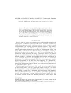 PROBE AND ADJUST IN INFORMATION TRANSFER GAMES SIMON M. HUTTEGGER, BRIAN SKYRMS, AND KEVIN J. S. ZOLLMAN Abstract. We study a low-rationality learning dynamics called probe and adjust. Our emphasis is on its properties i