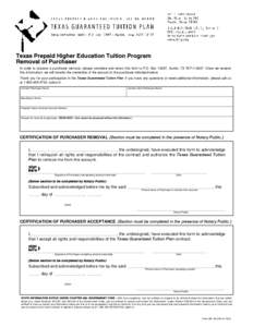 Removal of Purchaser