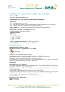 Page 1 of 6 Version no. 1 Revision: SAFETY DATA SHEET according to (EC