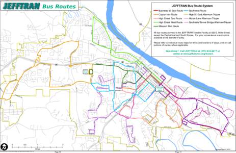 Bus Routes  JEFFTRAN Bus Route System Business 50 East Route  Southwest Route