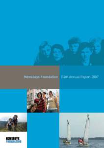 Newsboys Foundation 114th Annual Report[removed]NEWSBOYS FOUNDATION ANNUAL REPORT 2007 i