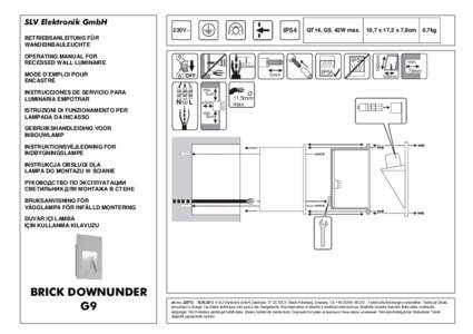 SLV Elektronik GmbH IP54 230V~  QT14, G9, 42W max.