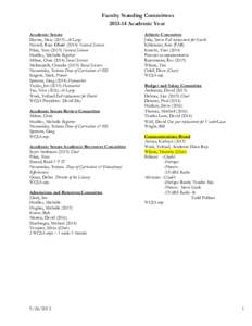 Microsoft Word - Faculty Standing Committees[removed]doc