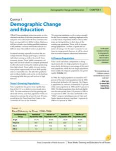 Demographic Change and Education  CHAPTER 1 Chapter 1