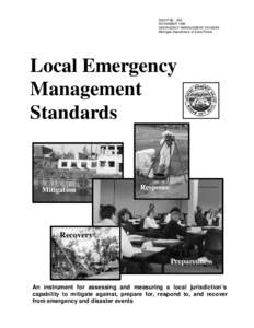 EMD PUB[removed]NOVEMBER 1998 EMERGENCY MANAGEMENT DIVISION Michigan Department of State Police  Local Emergency