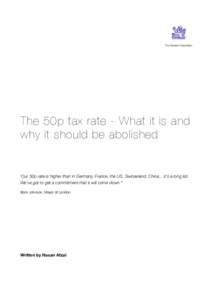 The Freedom Association  The 50p tax rate - What it is and why it should be abolished  “Our