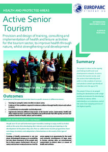 HEALTH AND PROTECTED AREAS  Active Senior Tourism  EXTREMADURA