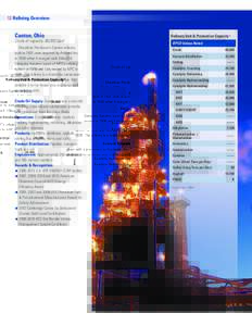 12 Refining Overview  Canton, Ohio Crude oil capacity: 80,000 bpcd Marathon Petroleum’s Canton refinery,