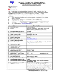 Government of the District of Columbia / DC Streetcar / Washington Metropolitan Area Transit Authority / Washington Metro / Design–build / Construction / Government procurement in the United States / Transportation in the United States / Transportation in Washington /  D.C. / District of Columbia Department of Transportation