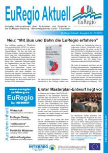 EuRegio Aktuell Aktuelle Informationen über Aktivitäten und Projekte in der EuRegio Salzburg - Berchtesgadener Land - Traunstein