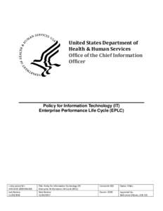 United States Department of Health & Human Services Office of the Chief Information Officer  Policy for Information Technology (IT)