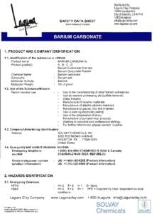 Material Safety Data Sheet Barium Carbonate