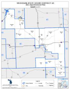 MICHIGAN STATE HOUSE DISTRICT[removed]Apportionment Plan 0 5 Miles