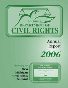 MICHIGAN  DEPARTMENT OF CIVIL RIGHTS Annual