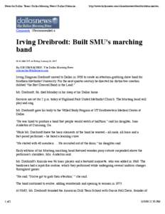 Southern Methodist University / Southern Methodist University Mustang Band / Dallas / Geography of Texas / Texas / Dallas – Fort Worth Metroplex