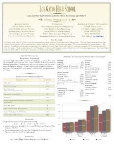 LOS GATOS HIGH SCHOOL  Los Gatos-Saratoga Union High School District † SCHOOL PROFILE[removed] ¢ ADMINISTRATION