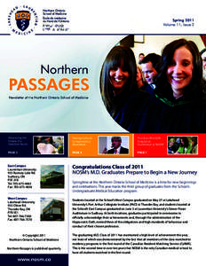 Spring 2011 Volume 11, Issue 2 Advancing the Dream of a Healthier North