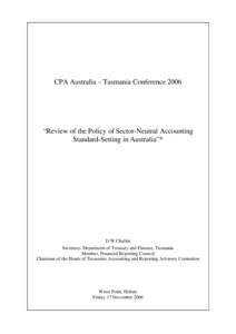 2004Annual Research Lecture in Government Accounting