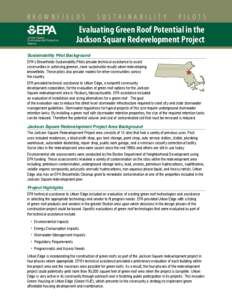 Evaluating Green Roof Potential in the Jackson Square Redevelopment Project