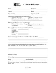 Microsoft Word - volunteer application 2012