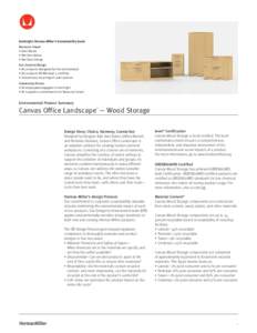 Environmental Product Summary: Canvas Office Landscape — Wood Storage