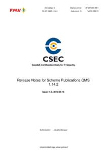 Release Notes for Scheme Publications QMS