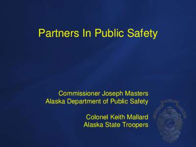 VPSO Program Partners in Public Safety