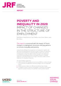 REPORT  POVERTY AND INEQUALITY IN 2020 IMPACT OF CHANGES IN THE STRUCTURE OF