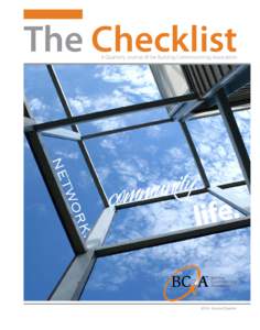 The Checklist A Quarterly Journal of the Building Commissioning Association rk. wo net