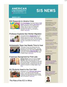 SIS Newsletter March 2014