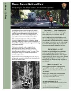 May 23 Issue 5  Mount National ParkPark MountRainier