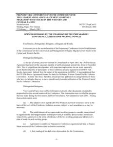 PREPARATORY CONFERENCE FOR THE COMMISSION FOR THE CONSERVATION AND MANAGEMENT OF HIGHLY MIGRATORY FISH STOCKS IN THE WESTERN AND CENTRAL PACIFIC Second session Madang, Papua New Guinea