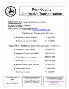 Rusk County Alternative Transportation