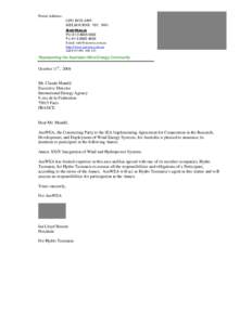 Microsoft Word - IEA wind hydro letter[removed]doc