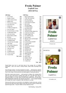 Freda Palmer Leafield Lass (MTCD375-6) CD One:  CD Two: