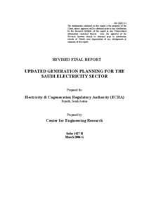 PN CER2272 The information contained in this report is the property of the Client, whose approval will be obtained prior to any distribution