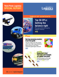 Third-Party Logistics  A SP ECIAL SUPPLEMENT TO: