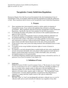 Microsoft Word[removed]Amended Nacogdoches County Subdivision Regulations--Final.docx