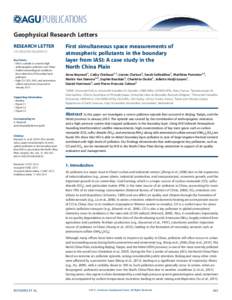 PUBLICATIONS Geophysical Research Letters RESEARCH LETTER2013GL058333 Key Points: • IASI is suitable to monitor high