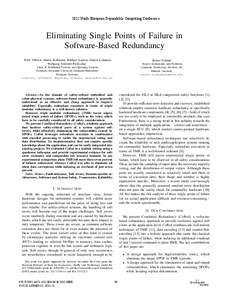 Engineering / Systems engineering / Computer engineering / Control engineering / Fault-tolerant system / Software / Triple modular redundancy / International Article Number / Redundancy / Fault-tolerant computer systems / Computing / Software quality