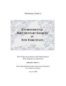 Environmental Documentary Sources in New York State