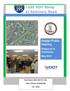 I-395 HOV Ramp at Seminary Road Design Public Hearing Response to