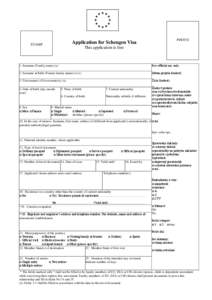 PHOTO  Application for Schengen Visa STAMP