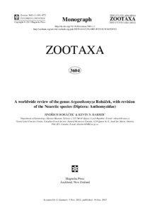 A worldwide review of the genus Arganthomyza Roháček, with revision of the Nearctic species (Diptera: Anthomyzidae)