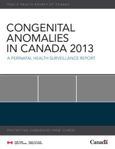 P U B L I C H E A LT H A G E N C Y O F C A N A D A  CONGENITAL ANOMALIES IN CANADA 2013 A PERINATAL HEALTH SURVEILLANCE REPORT