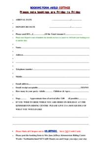 Microsoft Word - BOOKING FORM  FOR  AKELD COTTAGE.doc